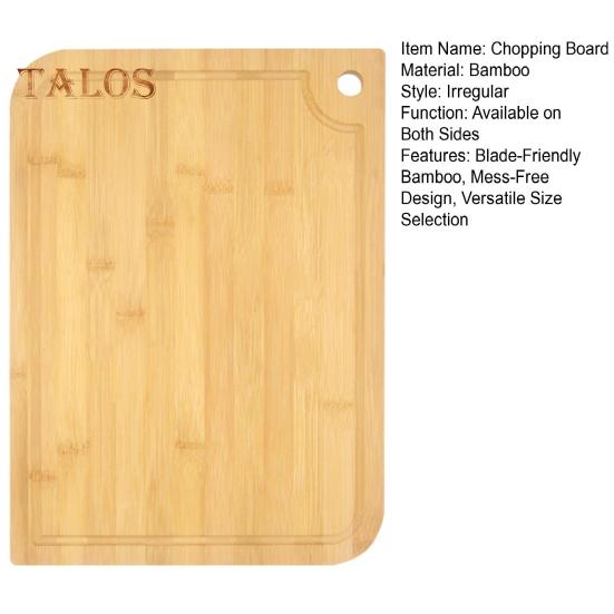 Bamboo Cutting Boards for Kitchen Double-Sided Chopping Board Large Multi-Functional Fruit Cutting Board for Meat Vegetables Charcuterie Board And