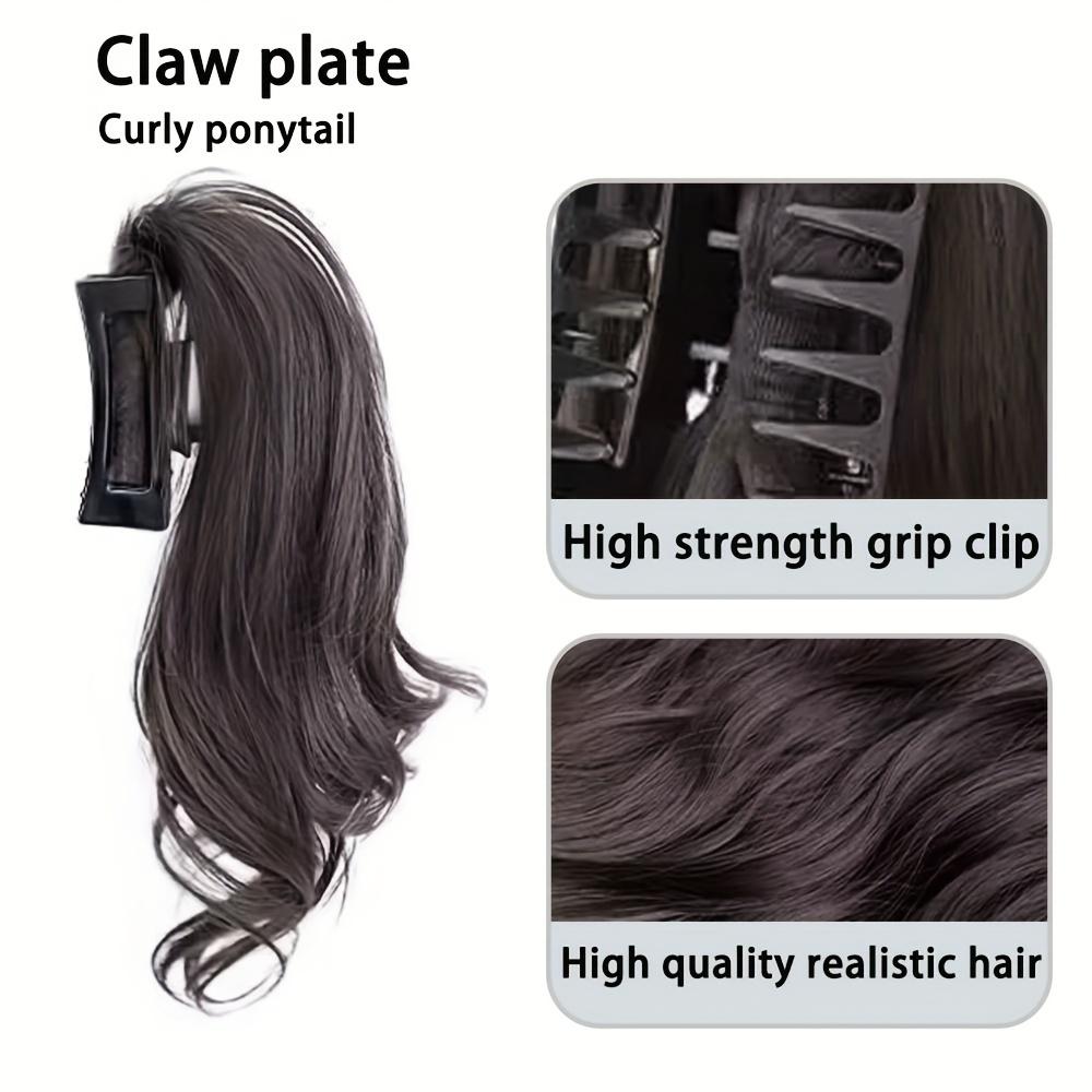 MISS WIG Синтетические 12-дюймовые зажимы для наращивания волос в хвосте, короткие волнистые вьющиеся волосы, зажимы для волос для женщин, для косплея