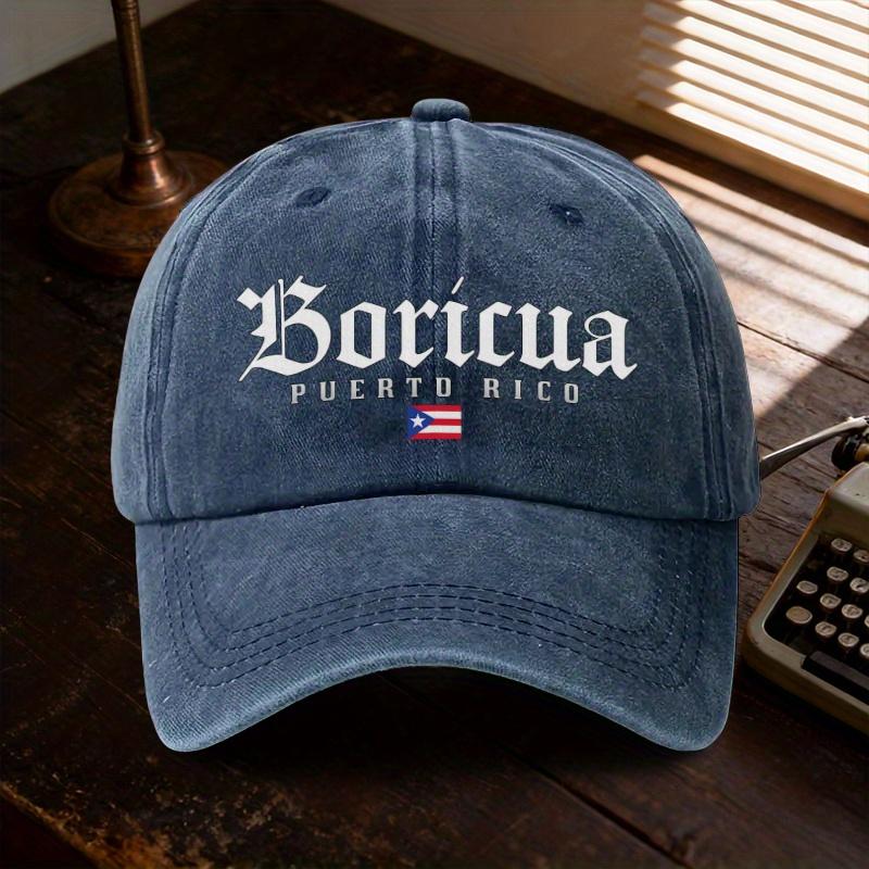 Ideal Gift pc of Puerto Rico Boricua Washed Baseball Cap an Adjustable Hat Suitable for All Seasons A Musthave Fashion I