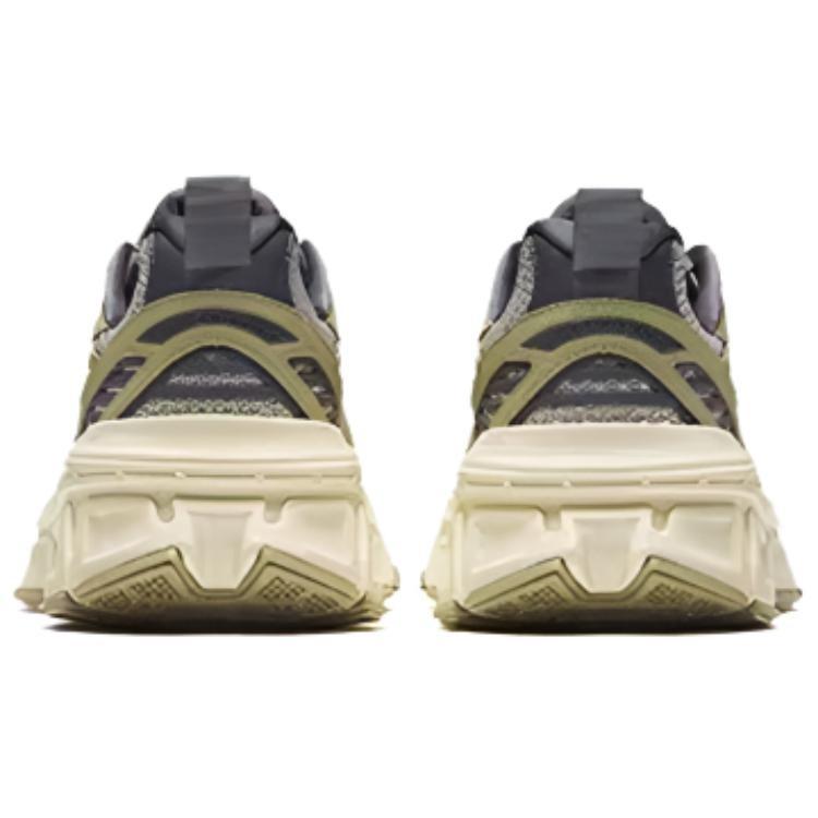 Anta Cormorant Slip Resistant Abrasion Resistant Low top Casual Shoes Men's Green Yellow Gray 112518895-6