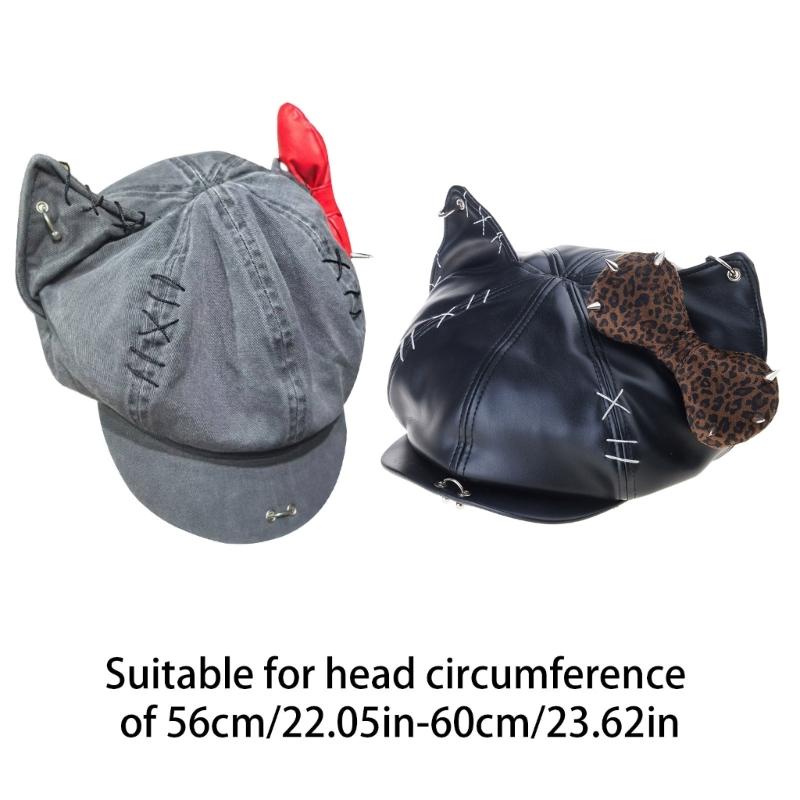 Берет с заклепками для леди, девушки, модный, 2000-е, восьмиугольная шляпа, шляпа водителя, шапочки с черепом для девушки, все сочетается, рокерская шляпа