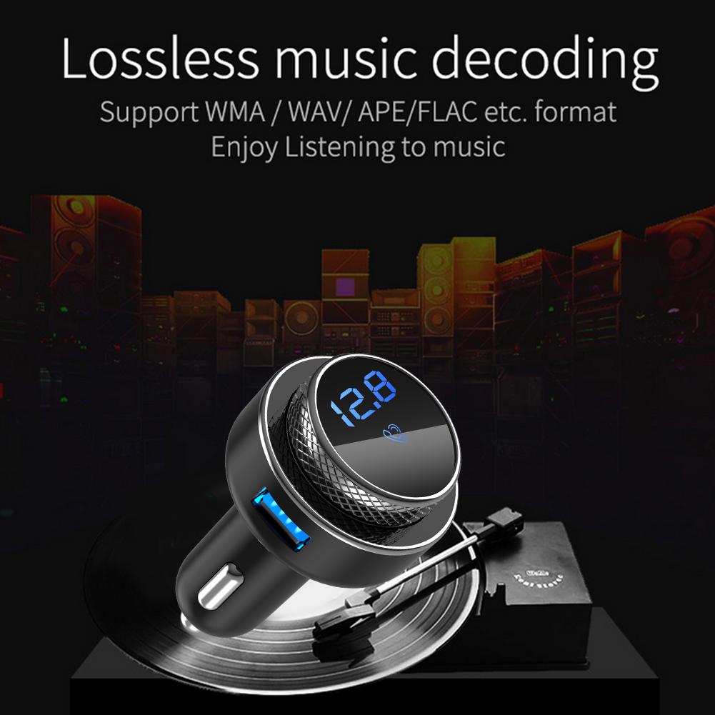 GC16 Автомобильный FM-передатчик Беспроводной модулятор Bluetooth-совместимый Hands-free TF U Disk MP3-плеер Dual USB QC3.0 Быстрое зарядное устройство
