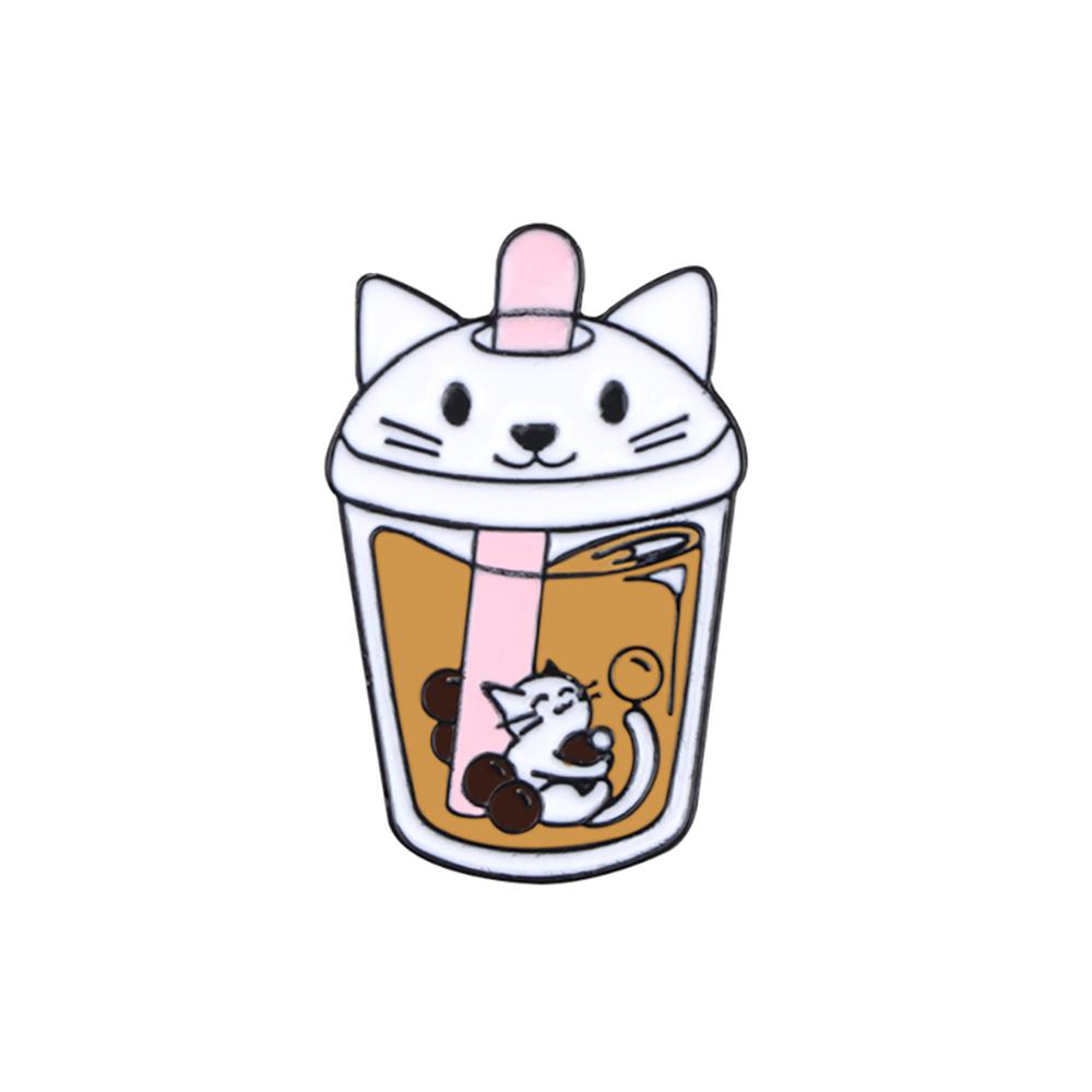 Панк Эмалевые значки с черными кошками и ножом Модные милые броши с животными Мультяшные значки на лацкан Значки Ювелирные изделия Подарки для друзей