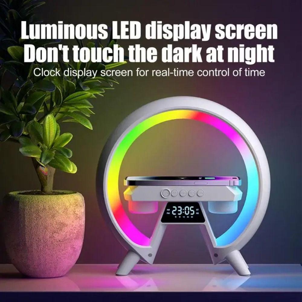 RGB Night Light Многофункциональный будильник Динамики Настольная лампа Ambient
