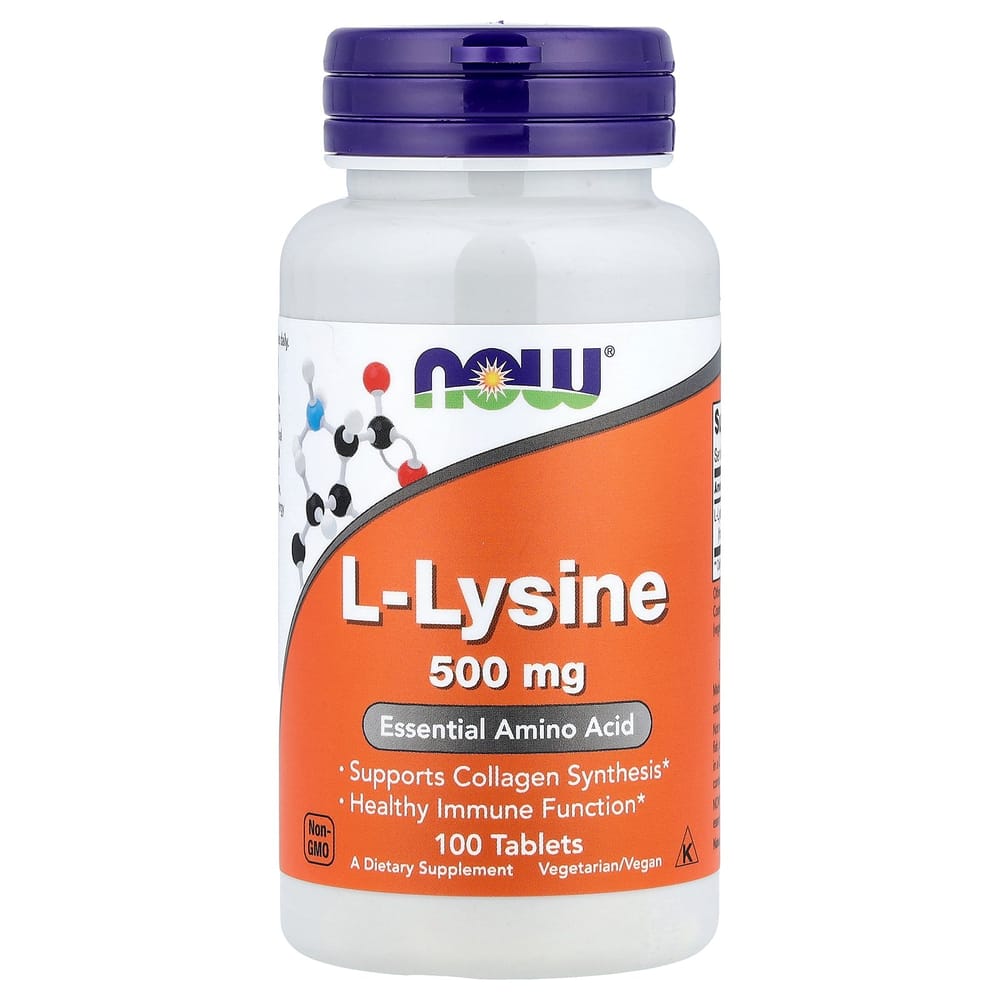 NOW Foods L-Lysine 500mg, 100 Tablets