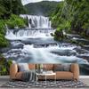 3d Waterfall Wallpaper Modern Nature Scenery Waterfall Wall Mural Living Room Bedroom Home Decor
