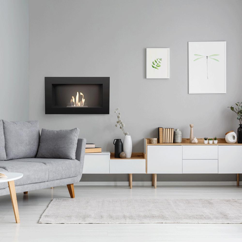 Wall Mounted Bioethanol Fireplace GOLF TÜV