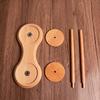 1PC Wooden High-quality Storage Winding Durable Single/Double Spool Rotatable Spinning Knitting Tools Roll Holder Dispenser