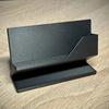 Elegant Business Card Holder Black Plastic Desk Organizer for Office Hotel Professional Name Card Display Stand
