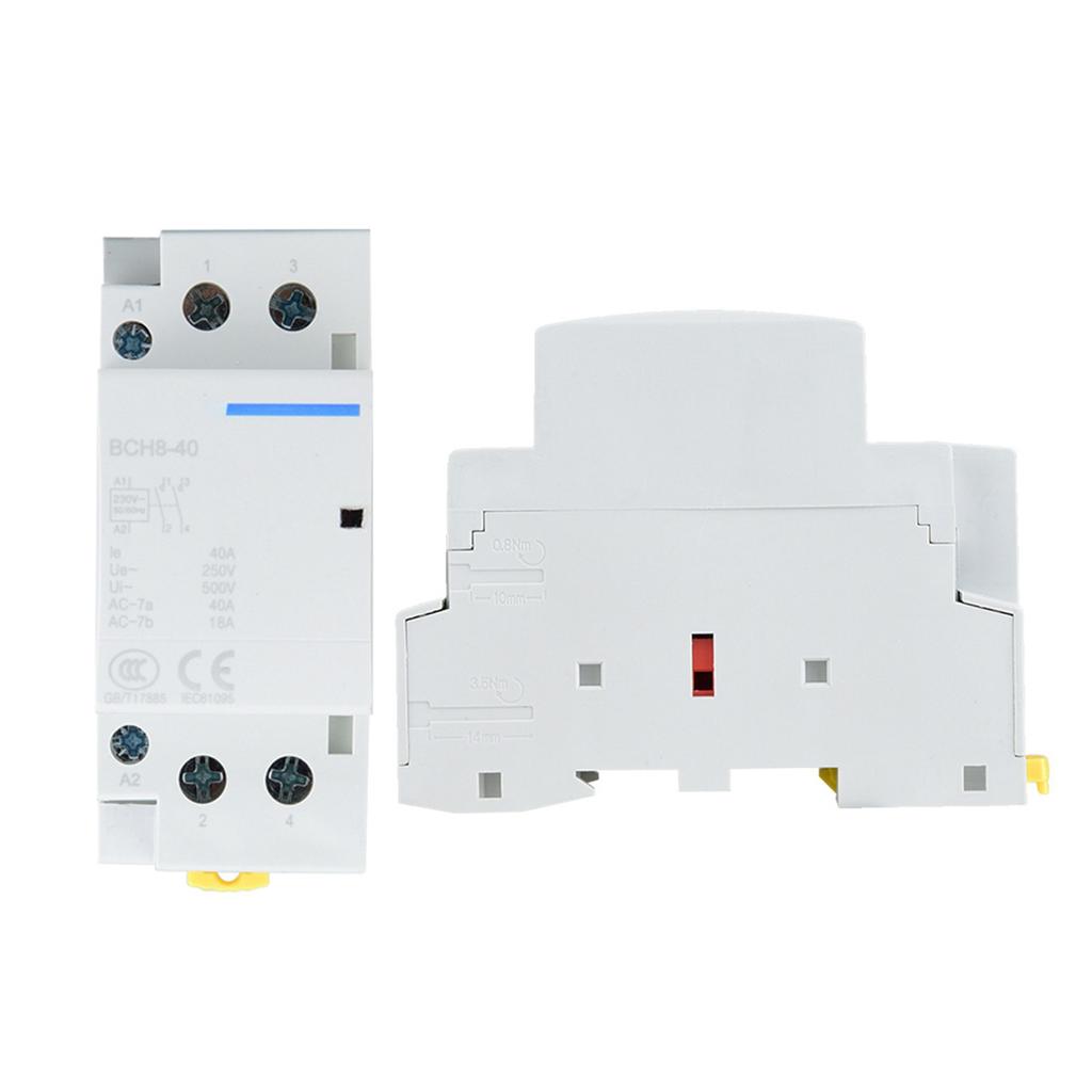 2P 40A Low Power Consumption Household DIN Rail AC Contactor 2NO 50 60HZ 220V 230V