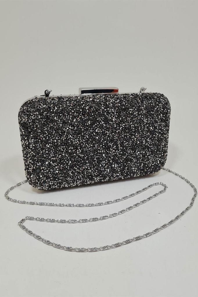 Women's Stylish and Useful Evening Dress Bag Yakamoz Women's Silver Stone Evening Dress Clutch Portfolio Bag