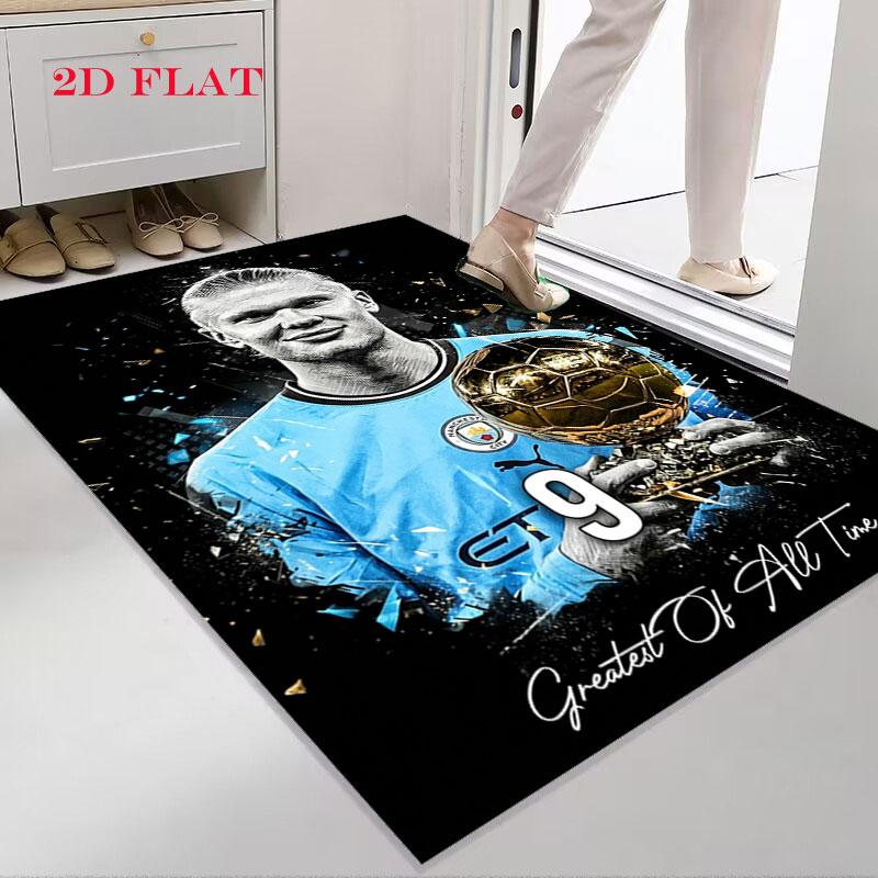 Haaland player Carpet Rug for Living Room Bedroom Home Sofa Decoration,Kids play Nonslip Floor Mat