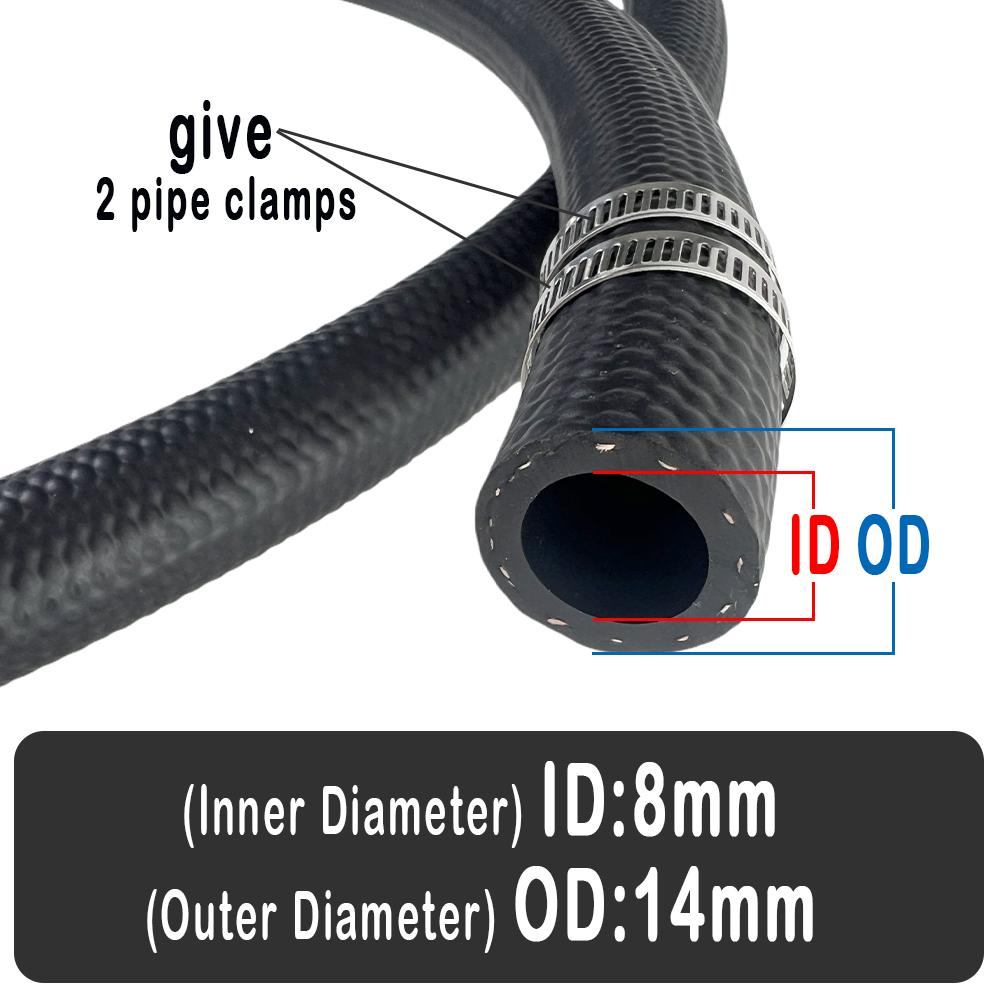 NBR Oil Resistant Automotive Motorcycle Truck Van Fuel hose Diesel Vacuum Engine Oil Hose ID 4 5 6 8 10 12 14 16 19 20 22 25 mm