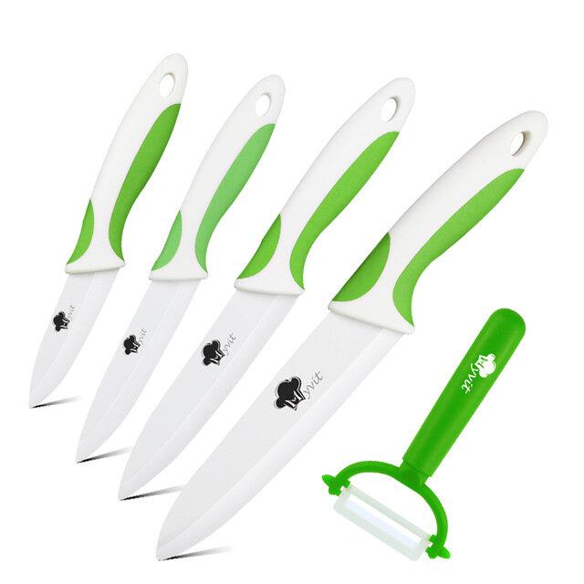 Керамический нож, кухонный овощечистка, белое лезвие, набор инструментов для очистки фруктов и овощей, набор инструментов для приготовления пищи от шеф-повара