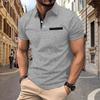 Plus Size Summer New POLO Shirt Button Jacquard Plaid Men's Sports Polo Shirt Large Size Polo Shirt