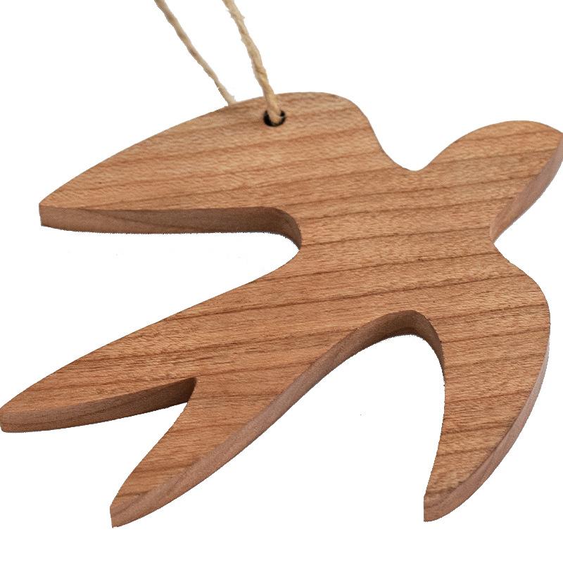 1шт Ins простое настенное украшение японская ласточка многофункциональный деревянный блок подвесное украшение