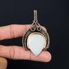 Wonderful Mother Of Pearl Gemstone Handmade Pure Copper Wire Wrapped Pendant Jewelry