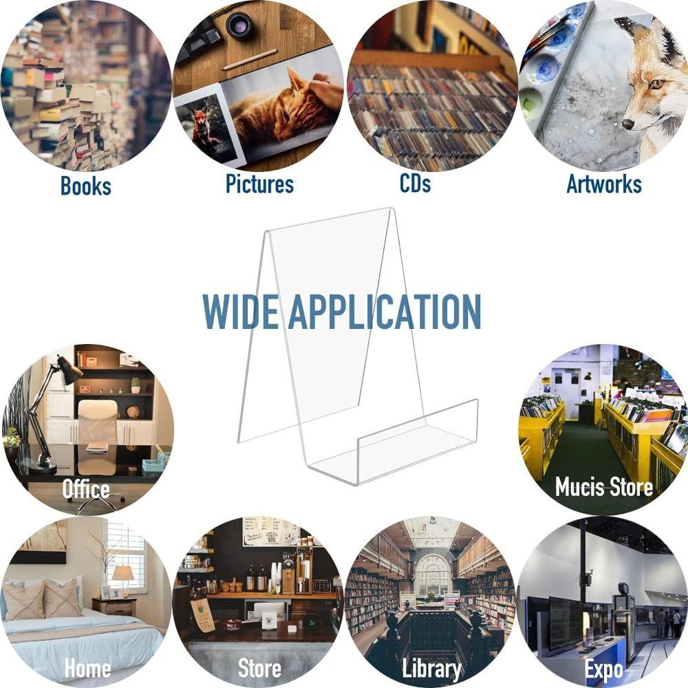 4 шт. легкая акриловая подставка для книг прочная подставка для книг держатель для демонстрации книг мольберт комиксы