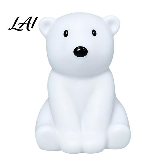 Soft Nursery Lamp for Baby Cute Animal Night Light Kids Rabbit Bear Deer Cat Dog Toddler Room Essentials Shape LED Bedside Lamp Glow Sleep
