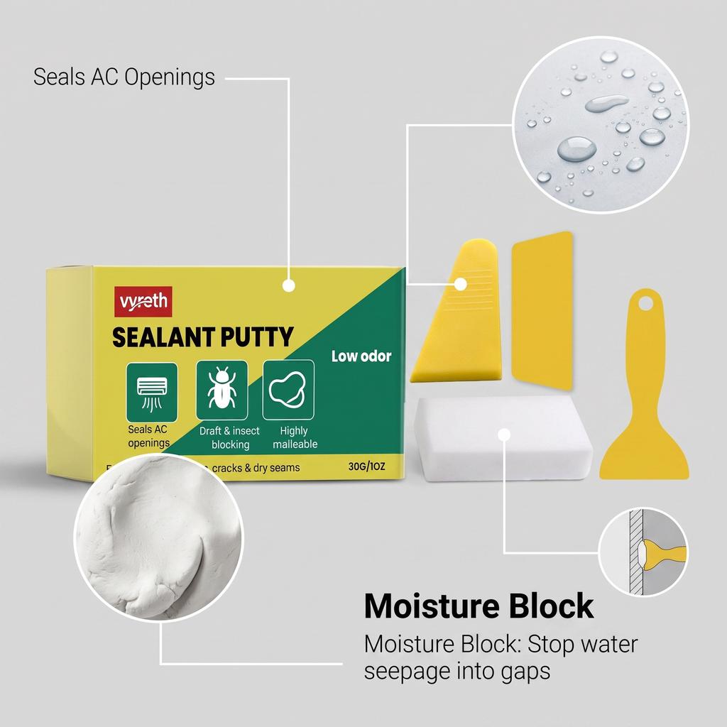 Vyreth Sealing Putty Home Seal Repair Wall Floor Cracks Daily Portable Waterproof & Moisture-Proof Repair Agent