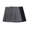 Autumn Preppy Style Plus Size High Waist Pleated Skirt for Women