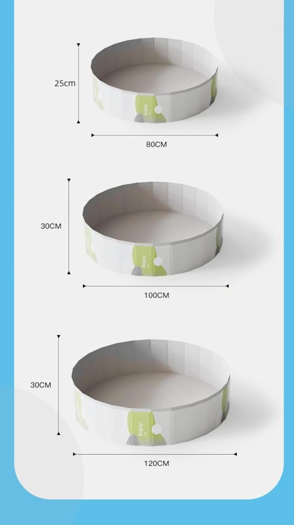 Foldable Ball Pool for Kids, 80cm-120cm, No Inflation Required, Fits Pond and Ocean Balls, Convenient Storage, Pet Friendly, Mini PVC for Indoor Use,