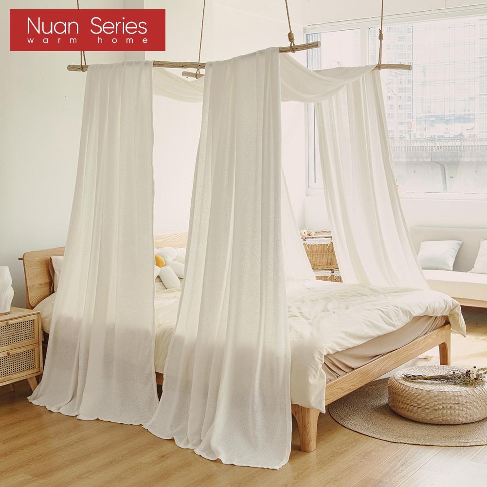 1 шт., белая элегантная занавеска для кровати, мягкая, простая и стильная кровать, прозрачная противомоскитная ткань для спальни, постельные принадлежности серии Nuan