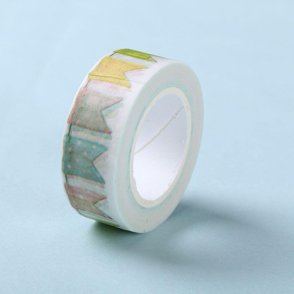 1,5 см * 10 м клейкая лента с цветным флагом, клейкая лента Kawaii Washi Tape