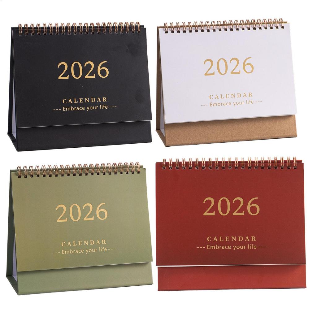 Настольный календарь 2026 Простой календарь Маленький настольный календарь Креативный календарь на спирали Планировщик Настольное украшение Офисные канцелярские товары