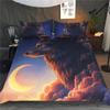 Digital Art Wolf Worrior Bedding Set King Queen Double Full Twin Single Size Bed Linen Set