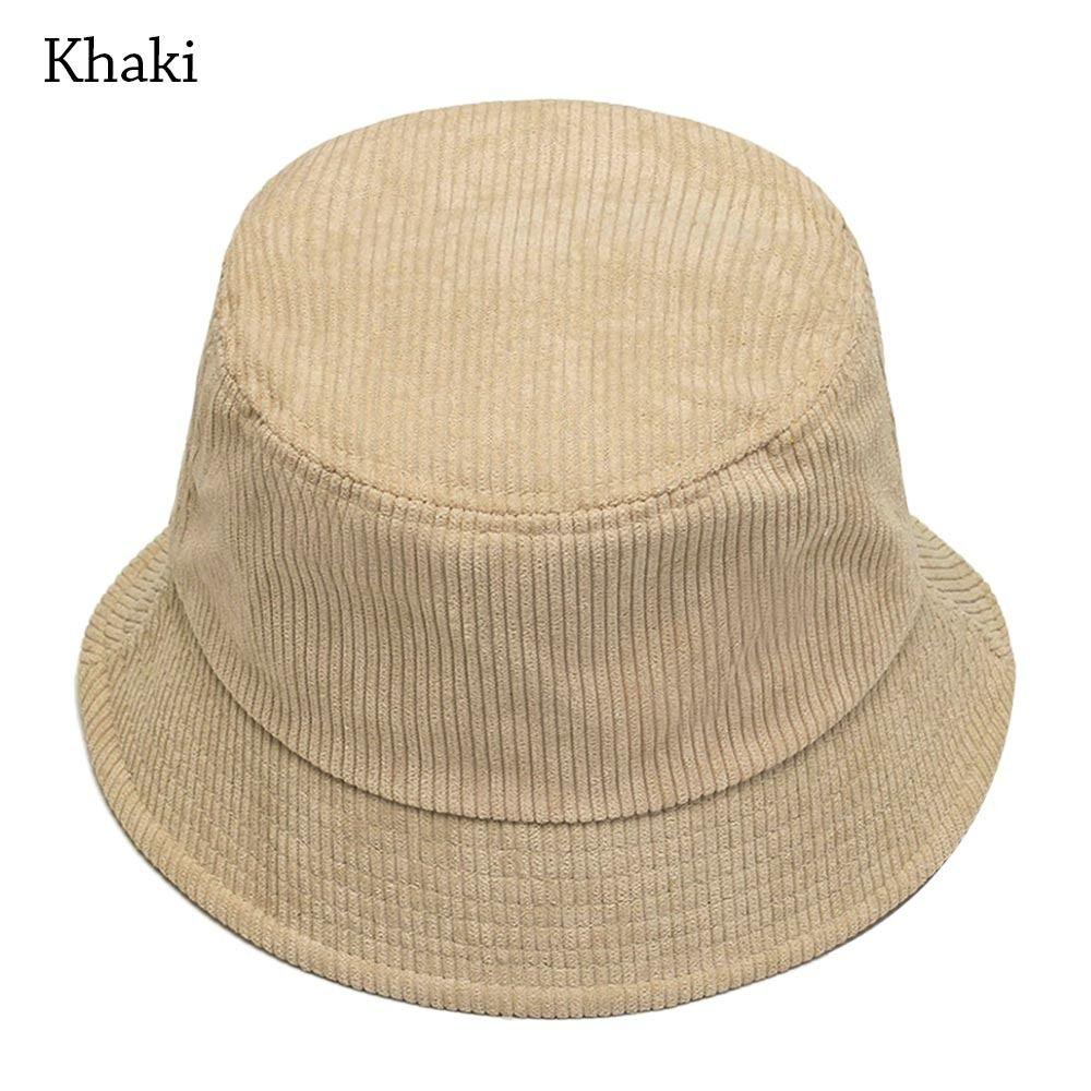 Corduroy Bucket Hat Soft Panama Hat Outdoor Sun Cap Men Women