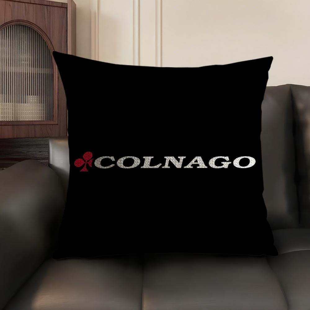 Подушка с логотипом гоночного велосипеда Colnago Летний лен Органическая ткань Двусторонняя печать Наволочка для диванной подушки Домашний декор
