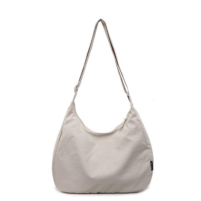 Canvas Bag Messenger Bag Women's Large Capacity Lightweight Casual Dumpling Bag Summer Commuter Versatile Shoulder Bag