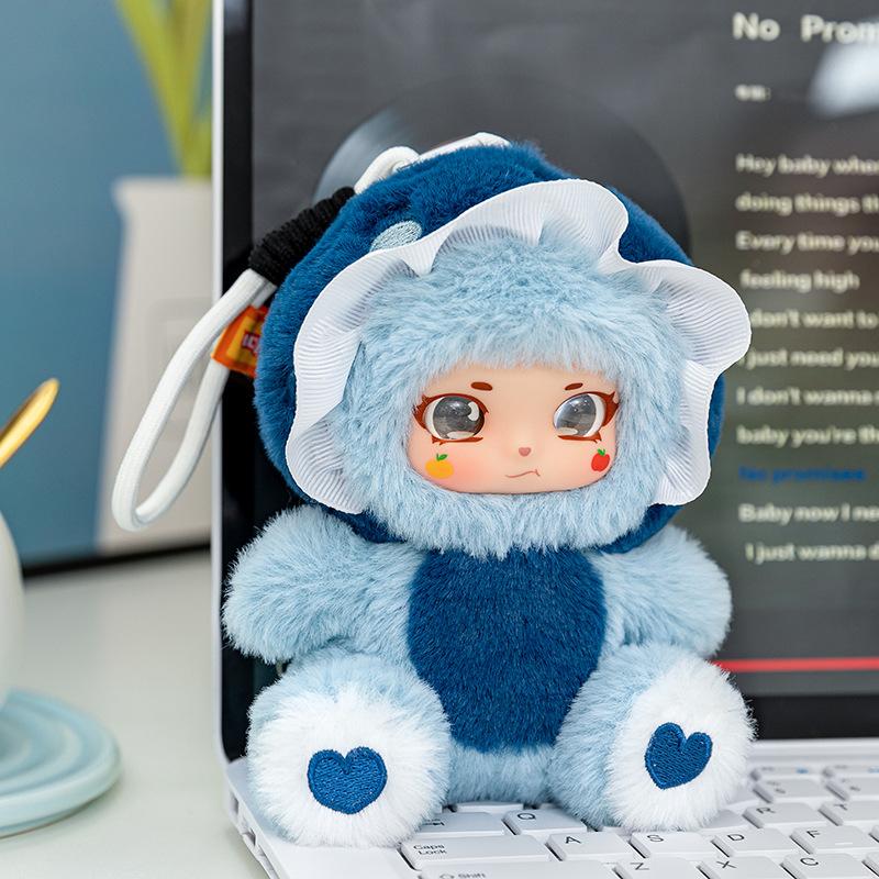 Vinyl Face Mushroom Baby Plush Toy Car Pendant Girl Backpack Pendant Cute Keychain Pendant