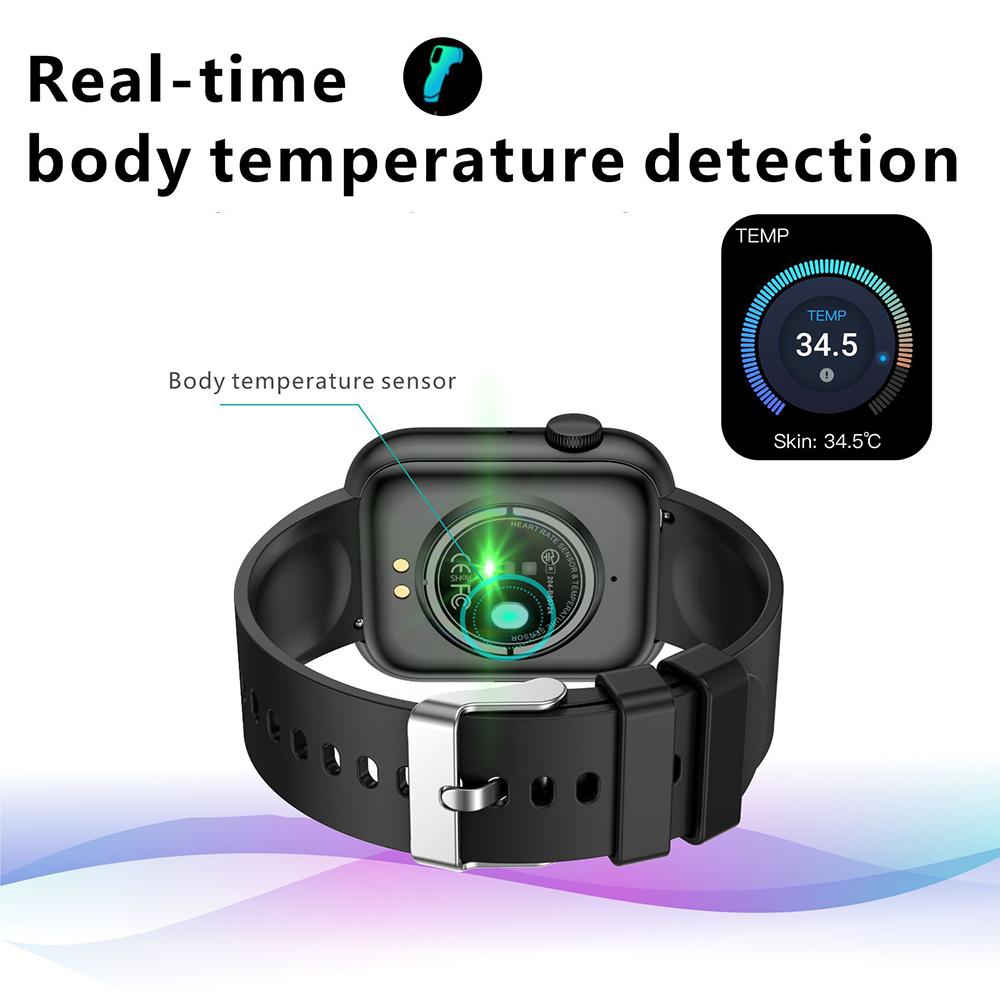 Мужские спортивные умные часы с функцией определения температуры тела и Bluetooth-вызовом, водонепроницаемые умные часы Ultra для женщин, телефоны Ios и Android