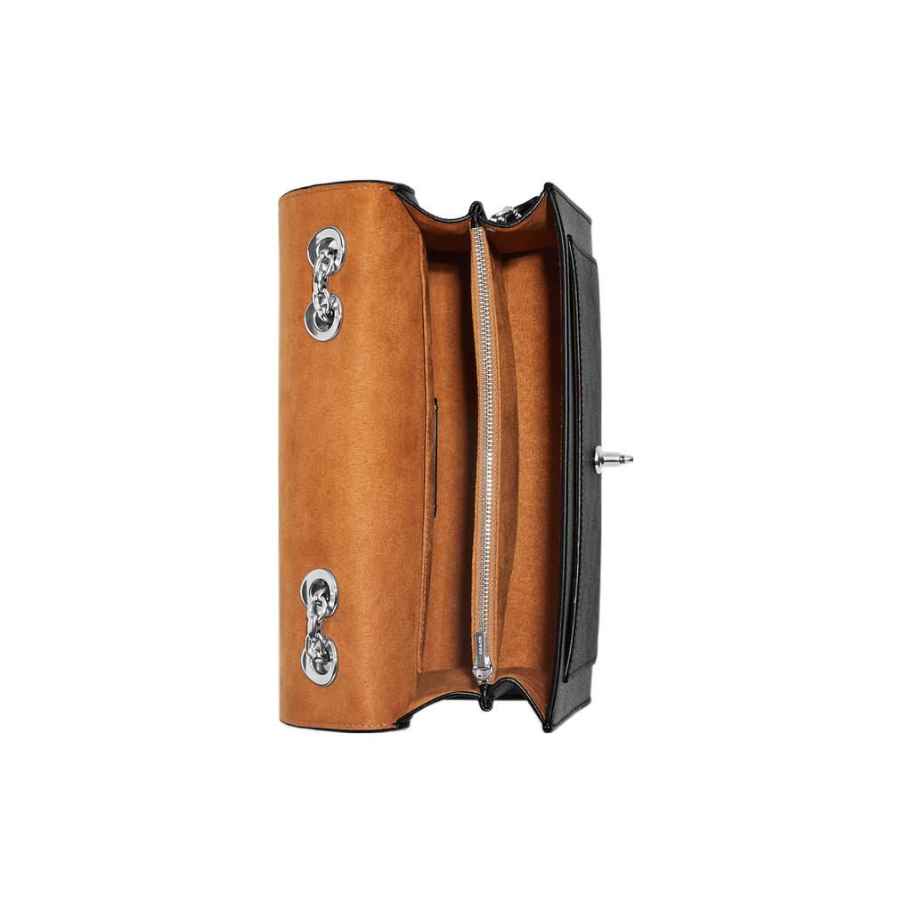 New COACH Lane Cow Leather Crossbody Bag Shoulder Bag Women's Black CC330-SVTSQ