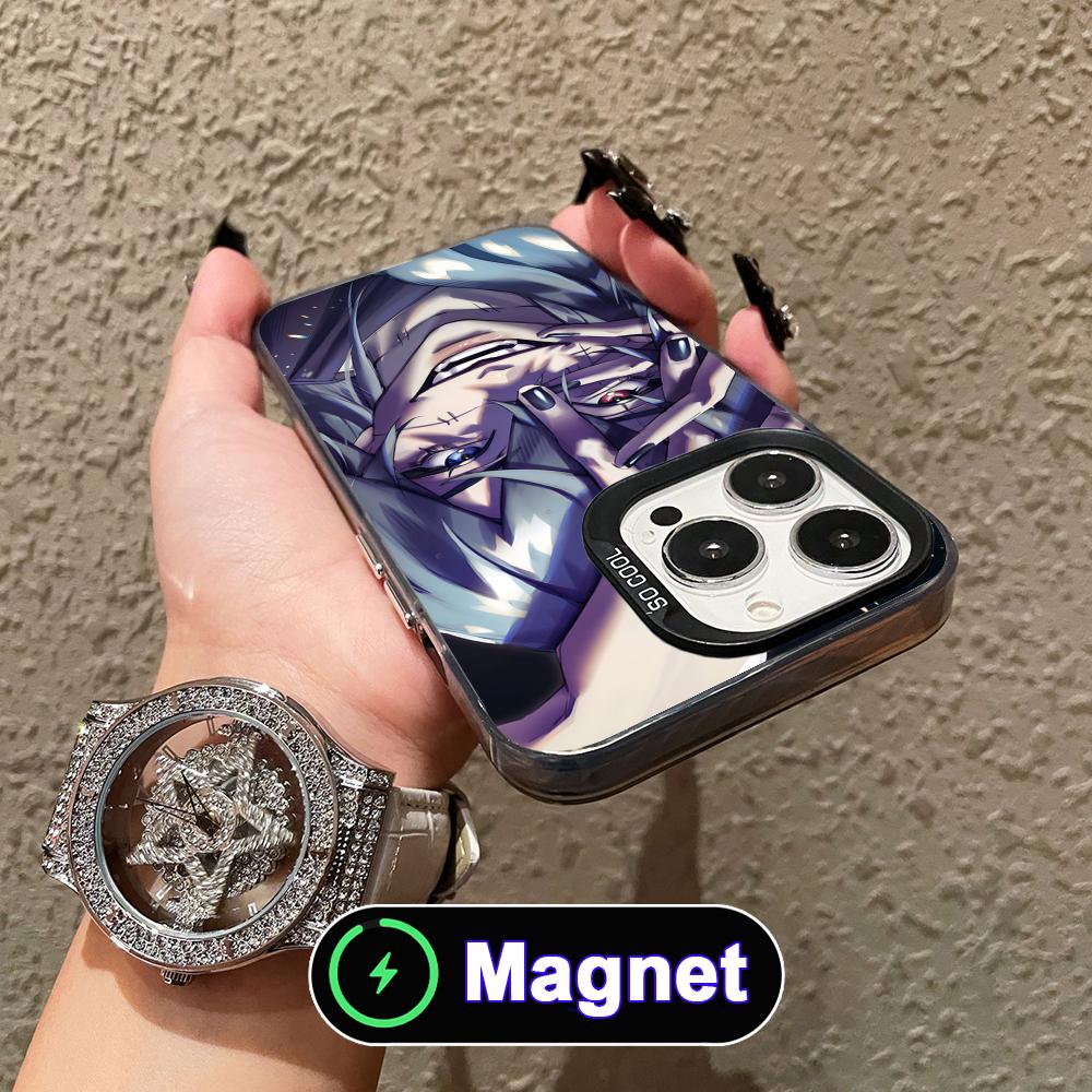 Чехол для телефона JJK Махито для iPhone 17 16 15 14 13 12 11 Air Pro Max Plus Цветной Серебристый Чехол MagSafe