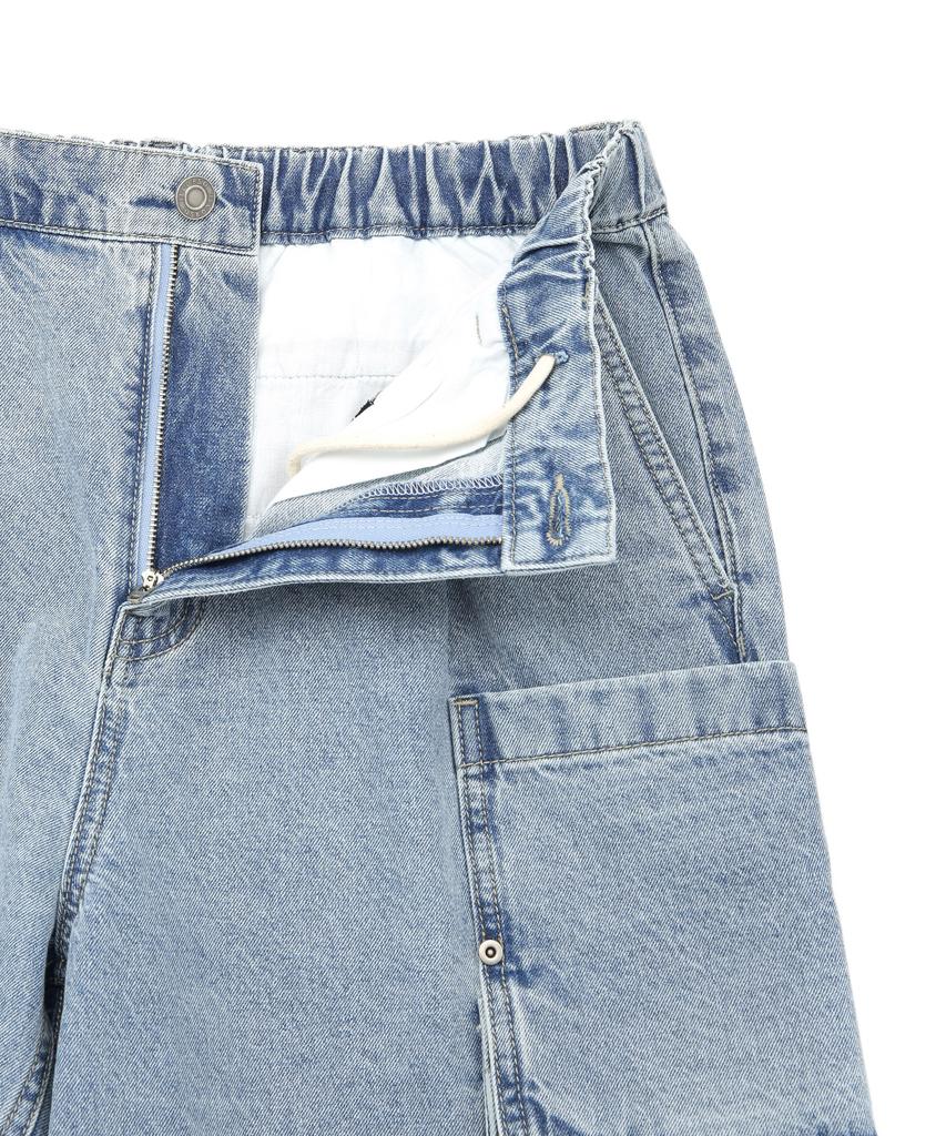IL CORSO Pocket X-Flap Denim Shorts Light Blue Iepa5E405B1