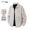 JEANSWEST Мужская повседневная куртка-рубашка в полоску с длинным рукавом