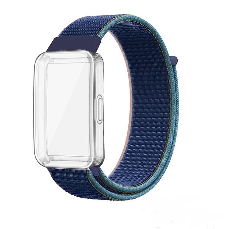 Nylon Loop Strap with TPU Protection Shell Cover for Huawei Band 10 9 8 Strap Bracelet Wristband Correa for Huawei Band10