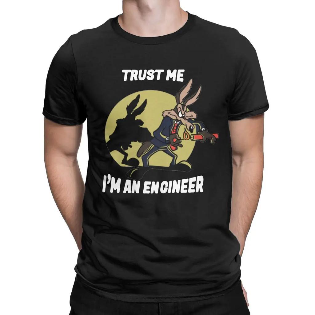Novelty Trust Me Im An Engineer T-Shirts Men Crewneck Pure Cotton T Shirt Engineering Short Sleeve Tee Shirt Gift Idea Clothes