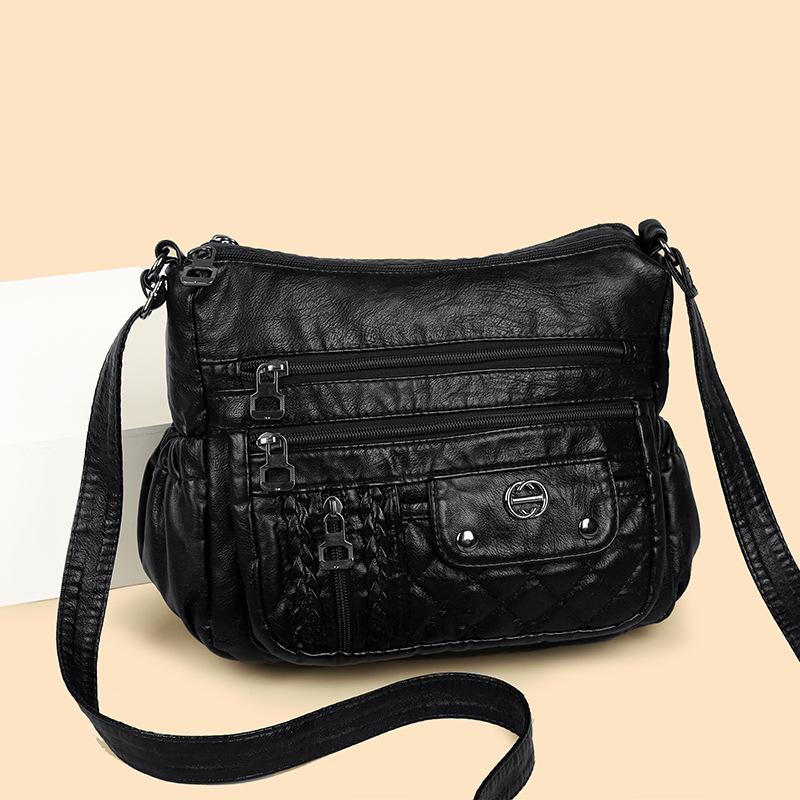 Сумка на одно плечо Модная женская сумка через плечо Сумка через плечо из стираной кожи