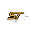 yvmsj9 3D Metal ST Letters Badge Car Front Grille Emblem Decals for Ford Mondeo Kuga Ranger Mustang F150 Aspire Everest Fiesta Focus