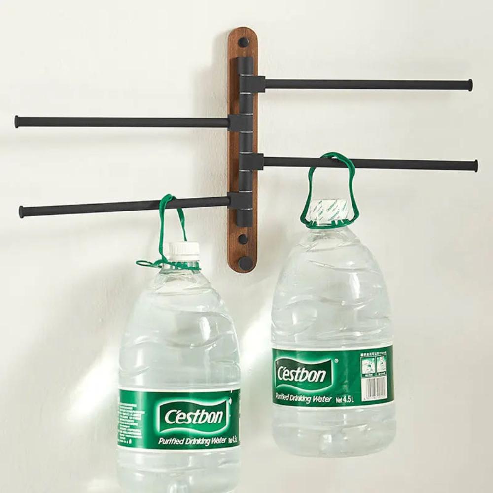 Поворотные вешалки для полотенец из грецкого ореха, держатель для полотенец и халатов, настенные, вращающиеся аксессуары для ванной