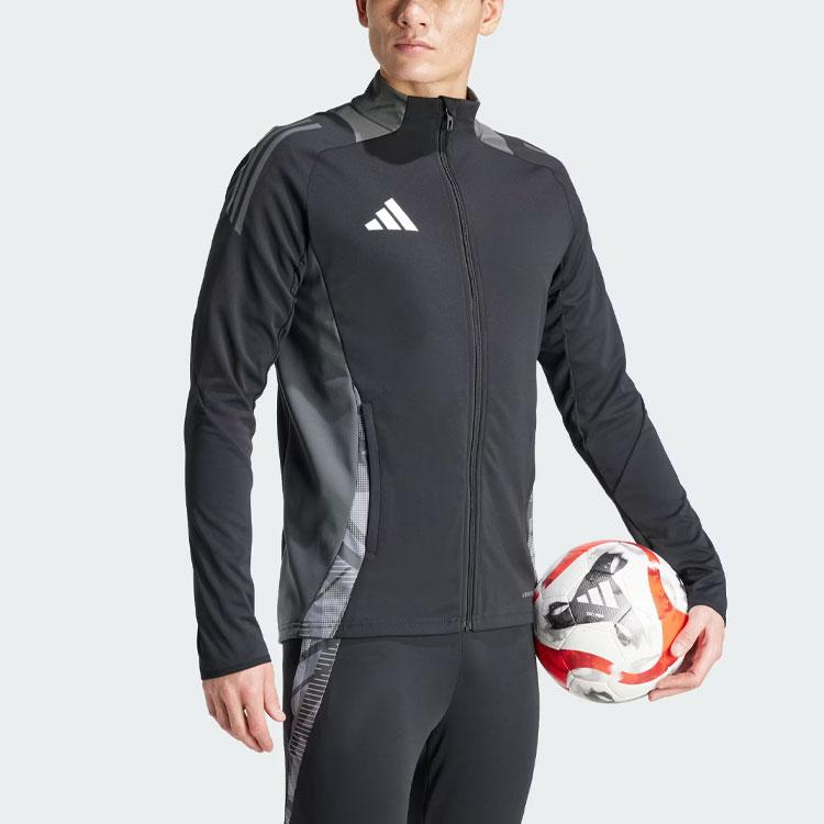 adidas Тренировочная куртка Tiro 24 Competition Color Block с длинным рукавом Ретро Спортивная куртка с воротником-стойкой Мужские куртки Черный IP1870