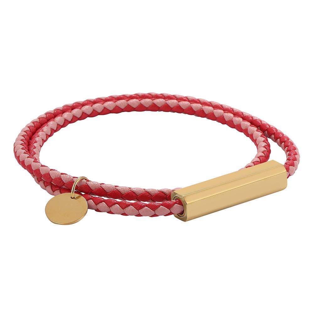 Модные кожаные браслеты женские, из нержавеющей стали, многослойные плетеные веревочные браслеты для женщин, женские браслеты, ювелирные изделия