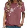 Женская модная повседневная футболка с коротким рукавом и круглым вырезом с принтом