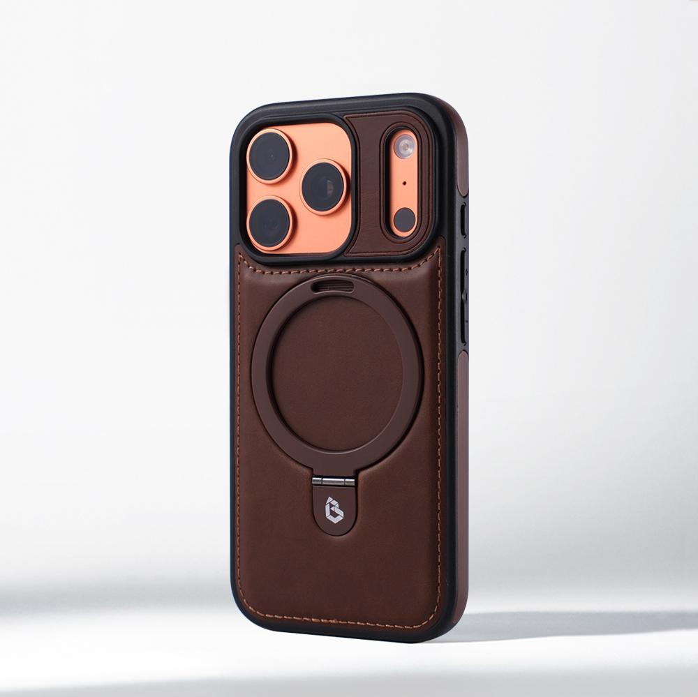 Бизнес Магнитное Кольцо-подставка Кожаный Чехол Для iPhone 17 Pro Max Air 16 15 14 13 12 Plus Для Magsafe Беспроводной Зарядки Защитный Бампер