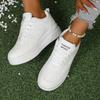 Женские кроссовки Vulcanize Flat Classic Sports Lace Up Skateboard Board Shoe Walking White Running Sneakers zapatos de mujer