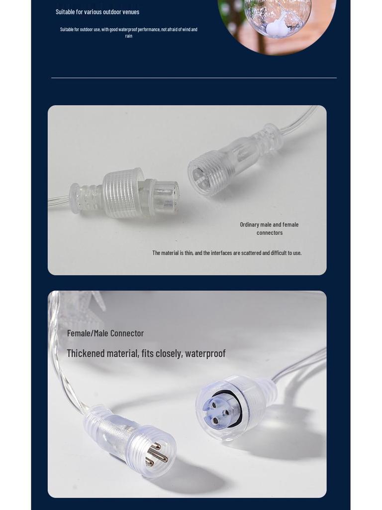 Уличные светодиодные гирлянды-шторы «Звездный ледяной шар» на солнечных батареях для гостевых домов, беседок, дворов и балконов